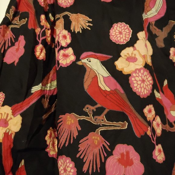 Colorful Bird Print Blouse - Picture 6 of 11